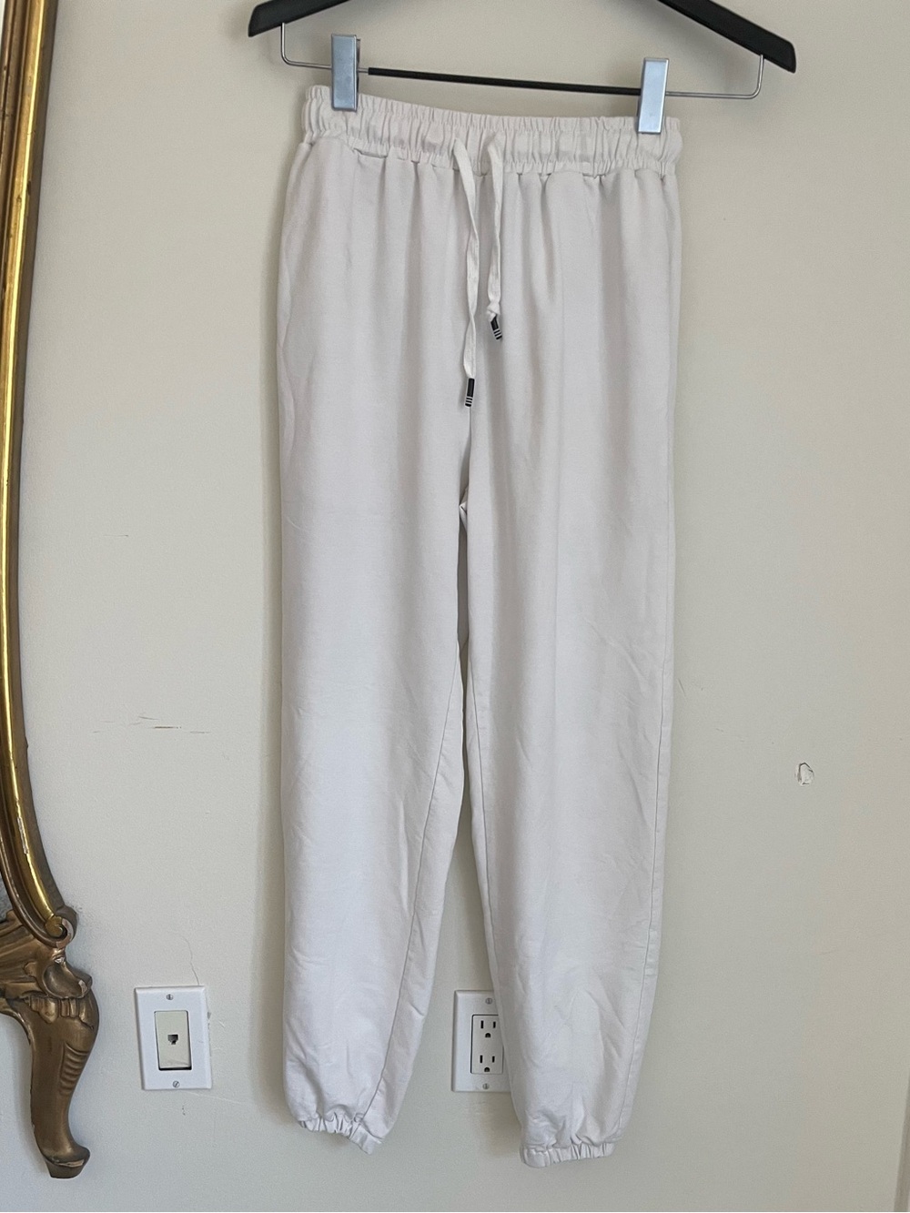 Yidarton Women's Drawstring Track Joggers - White